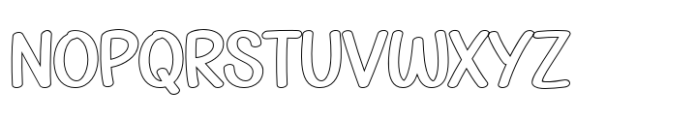 Heart Flowers Outline Font UPPERCASE