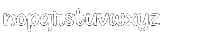 Heart Flowers Outline Font LOWERCASE