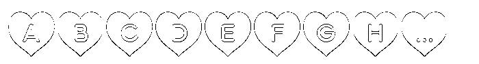 Heart Shape Outline FONT