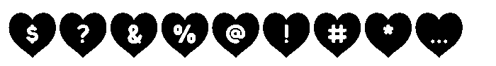 Heart Shape Regular Font OTHER CHARS