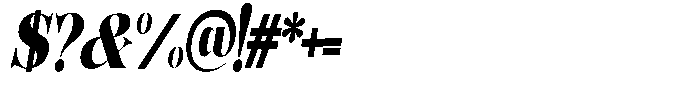 Hearthen Royale Condensed Italic Font OTHER CHARS