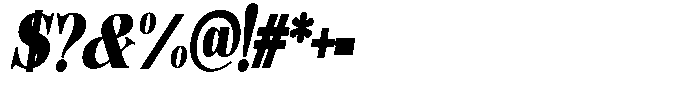 Hearthen Royale Contrast Condensed Italic Font OTHER CHARS