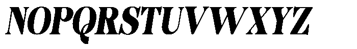 Hearthen Royale Contrast Condensed Italic Font UPPERCASE
