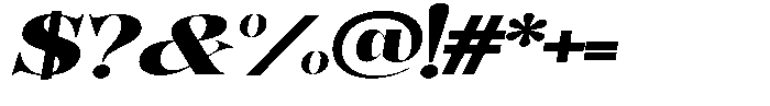 Hearthen Royale Expanded Italic Font OTHER CHARS