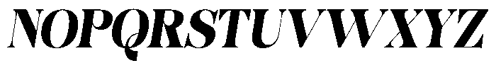 Hearthen Royale Sem Condensed Italic Font UPPERCASE