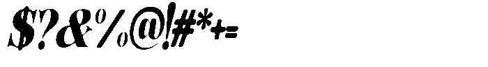 Hearthen Royale Soft Condensed Italic Font OTHER CHARS
