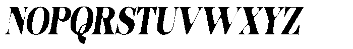 Hearthen Royale Soft Condensed Italic Font UPPERCASE