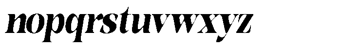 Hearthen Royale Soft Condensed Italic Font LOWERCASE
