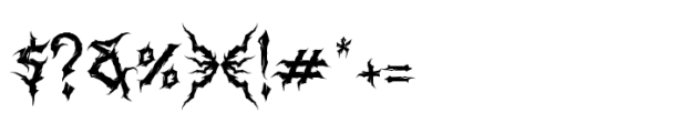 Heartless Blackmetal Font OTHER CHARS