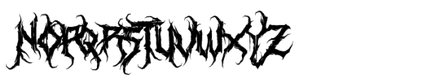 Heartless Blackmetal Font UPPERCASE