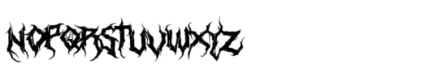 Heartless Blackmetal Font LOWERCASE