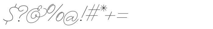 Heartline Script Thin Font OTHER CHARS