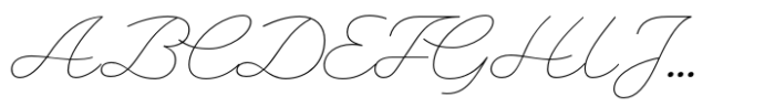 Heartline Script Thin Font UPPERCASE