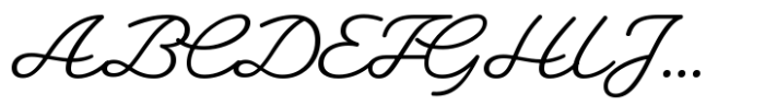 Heartline Script Variable Font UPPERCASE