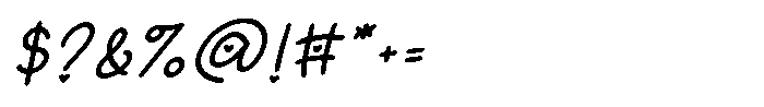 Heartova Italic Font OTHER CHARS