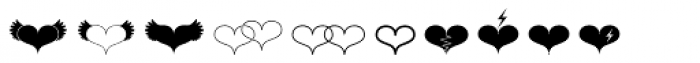 Hearts Font LOWERCASE