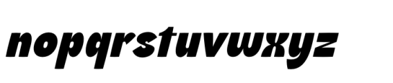 Heatrix Italic Font LOWERCASE