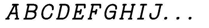 Heaven Mono Italic Font UPPERCASE