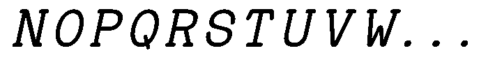 Heaven Mono Italic Font UPPERCASE