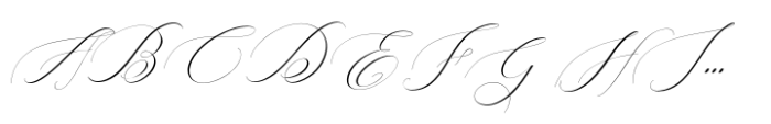 Heavenly Italic Font UPPERCASE