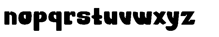 Heavy Bloky Font LOWERCASE