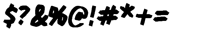 Heavy Warning Font OTHER CHARS