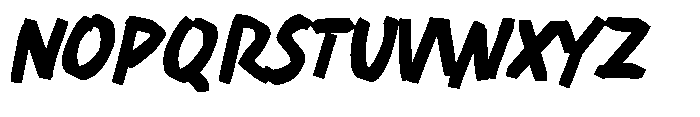 Heavy Warning Font LOWERCASE