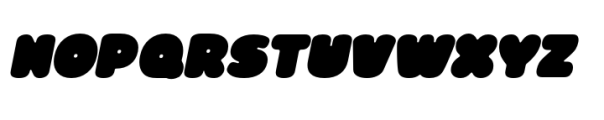 Heavyset Oblique Font UPPERCASE