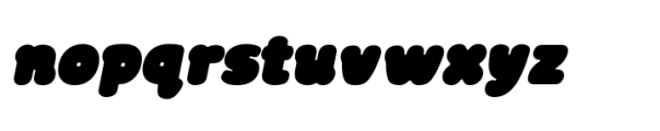 Heavyset Oblique Font LOWERCASE