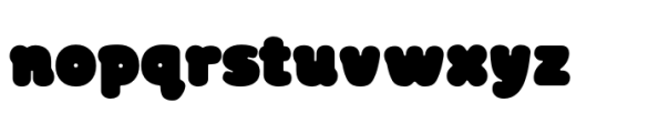Heavyset Regular Font LOWERCASE