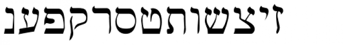 Hebrew Basic Font LOWERCASE