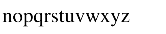 Hebrew Compressed Light Font LOWERCASE