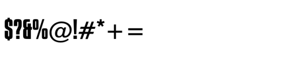 Hebrew Compressed Regular Font OTHER CHARS