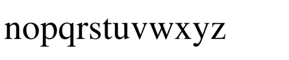 Hebrew Compressed Regular Font LOWERCASE