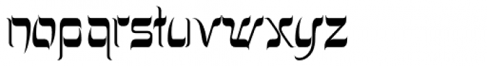 Hebrew Latino Plain Font LOWERCASE