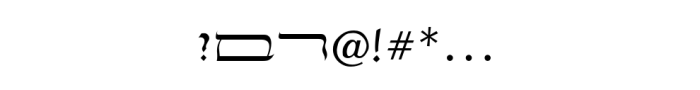 Hebrew Yossef Std Swash Font OTHER CHARS
