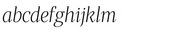 Hecate Thin Italic Font LOWERCASE