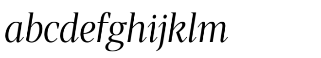 Hecate Ultra Light Italic Font LOWERCASE