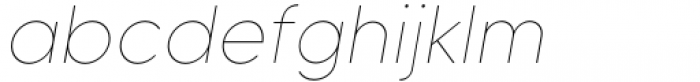 Heckney 15 Thin Oblique Font LOWERCASE