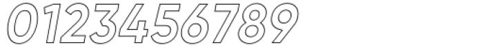 Heckney 70 Bold Outline Oblique Font OTHER CHARS