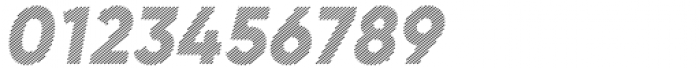 Heckney 80 Extra Bold Hatched Oblique Font OTHER CHARS