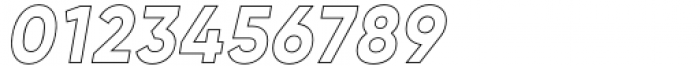 Heckney 80 Extra Bold Outline Oblique Font OTHER CHARS