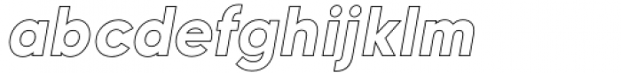 Heckney 80 Extra Bold Outline Oblique Font LOWERCASE