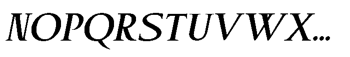 Hecta Ahera Italic Font UPPERCASE