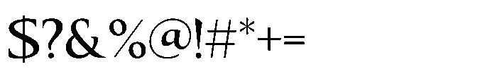 Hecta Ahera Regular Font OTHER CHARS
