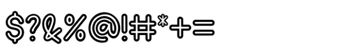 Heddon Rounded Outline Font OTHER CHARS