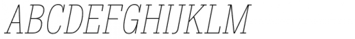 Hefring Slab Compact Thin Italic Font UPPERCASE