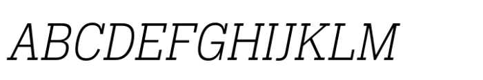 Hefring Slab Condensed Light Italic Font UPPERCASE