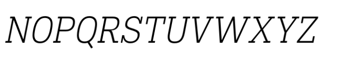 Hefring Slab Condensed Light Italic Font UPPERCASE