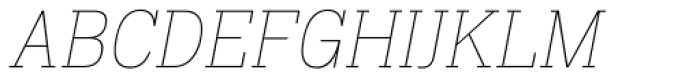 Hefring Slab Condensed Thin Italic Font UPPERCASE
